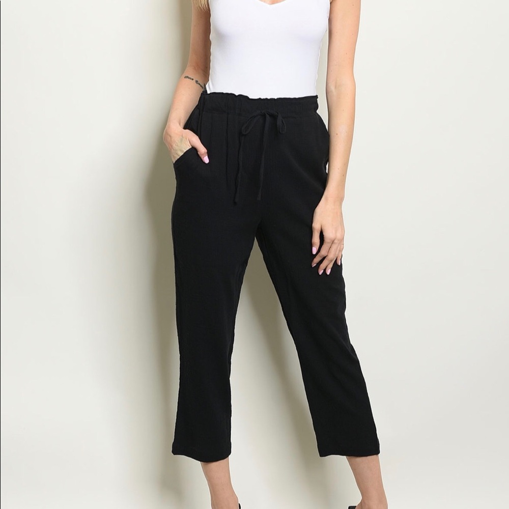 Sale! Black Drawstring pants